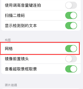 南宁苹果手机维修网点分享iPhone如何开启九宫格构图功能 