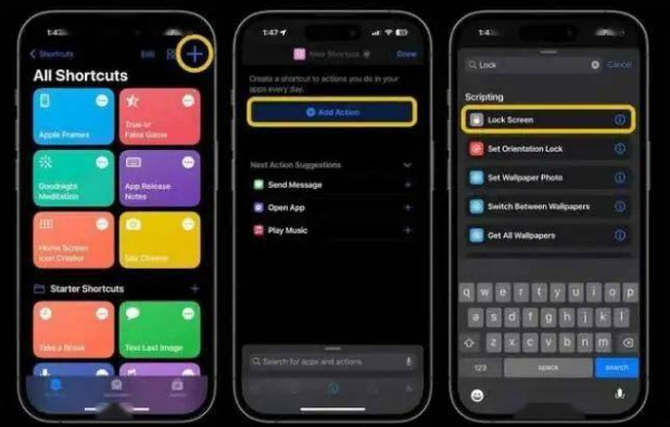 南宁苹果14锁屏维修店分享iPhone14升级iOS16.4后如何创建锁屏快捷方式 